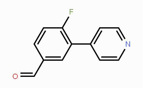 CAS No. 1214370-63-4, 4-Fluoro-3-(pyridin-4-yl)benzaldehyde