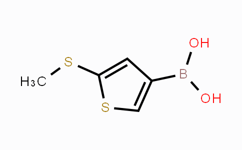 CAS No. 1451392-40-7, 2-(Methylthio)thiophene-4-boronic acid
