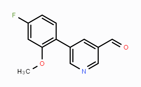 CAS No. 1329115-52-7, 5-(4-Fluoro-2-methoxyphenyl)pyridine-3-carboxaldehyde