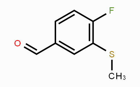 CAS No. 1289042-68-7, 4-Fluoro-3-(methylthio)benzaldehyde