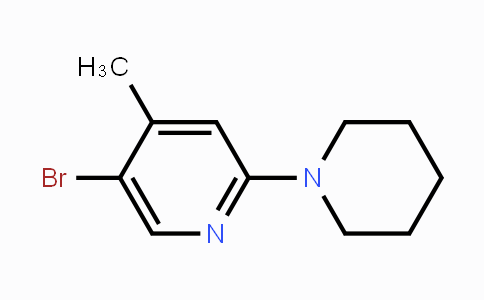 CAS No. 1219960-78-7, 5-Bromo-4-methyl-2-(1-piperidinyl)pyridine