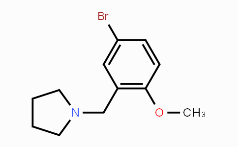 CAS No. 864418-18-8, 1-(5-Bromo-2-methoxy-benzyl)-pyrrolidine