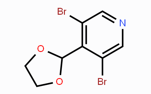 CAS No. 924649-13-8, 3,5-Dibromo-4-(1,3-dioxolan-2-yl)pyridine
