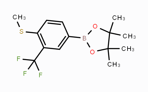 CAS No. 779331-59-8, 4-Methylthio-3-(trifluoromethyl)phenylboronic acid pinacol ester