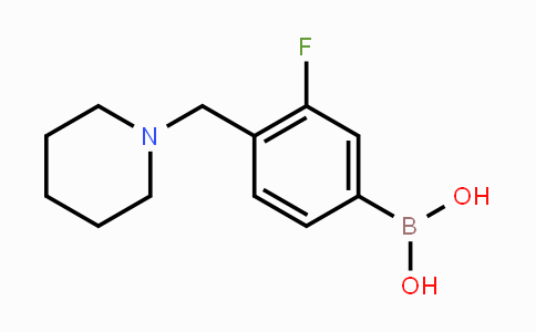 CAS No. 1334173-50-0, 3-Fluoro-4-(piperidin-1-ylmethyl)phenylboronic acid
