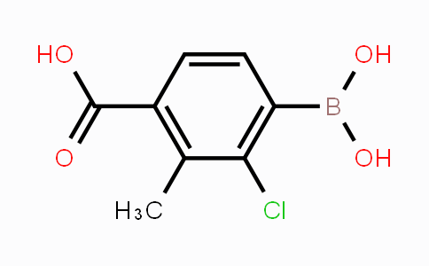 CAS No. 1451391-31-3, 4-Carboxy-2-chloro-3-methylphenylboronic acid