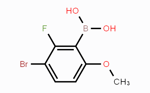 CAS No. 1309980-91-3, 3-Bromo-2-fluoro-6-methoxyphenylboronic acid