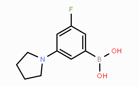 CAS No. 1217500-96-3, 3-Fluoro-5-pyrrolidinophenylboronic acid