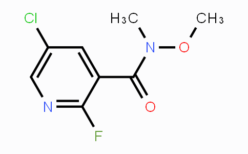 CAS No. 1256834-71-5, 5-Chloro-2-fluoro-N-methoxy-N-methyl-3-pyridinecarboxamide