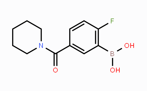 CAS No. 874289-43-7, 2-Fluoro-5-(piperidine-1-carbonyl)phenylboronic acid