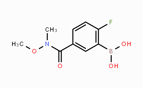 CAS No. 874289-59-5, 2-Fluoro-5-(methoxy(methyl)carbamoyl)phenylboronic acid
