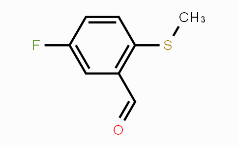 CAS No. 160503-79-7, 5-Fluoro-2-(methylthio)benzaldehyde