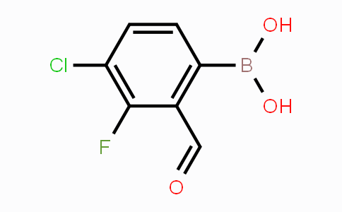 CAS No. 1451392-90-7, 4-Chloro-3-fluoro-2-formylphenylboronic acid