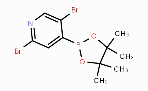 CAS No. 1451391-18-6, 2,5-Dibromo-4-pyridinylboronic acid pinacol ester