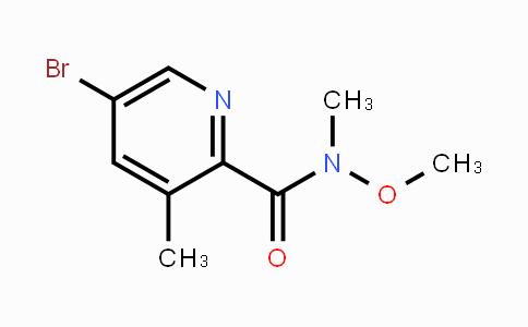 CAS No. 1224604-14-1, 5-Bromo-3-methyl-N-methoxy-N-methylpyridine-2-carboxamide