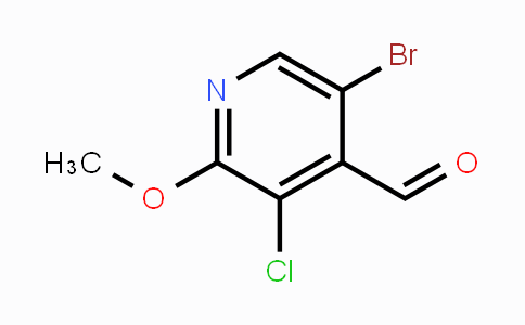 CAS No. 1224604-20-9, 5-Bromo-3-chloro-2-methoxypyridine-4-carboxaldehyde