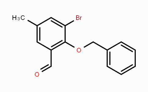 CAS No. 1194683-48-1, 3-Bromo-5-methyl-2-(phenylmethoxy)benzaldehyde