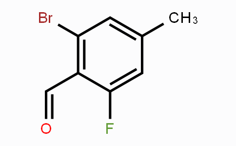 CAS No. 1370025-54-9, 2-Bromo-6-fluoro-4-methylbenzaldehyde