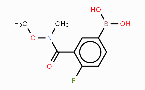 CAS No. 874290-69-4, 4-Fluoro-3-[(N-methoxy-N-methyl)carbamoyl]phenylboronic acid