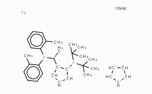 MC454407 | 849924-76-1 | (1R)-1-[双(1,1-二甲基乙基)膦]-2-[(1R)-1-[双(2-甲基苯基)膦]乙基]二茂铁