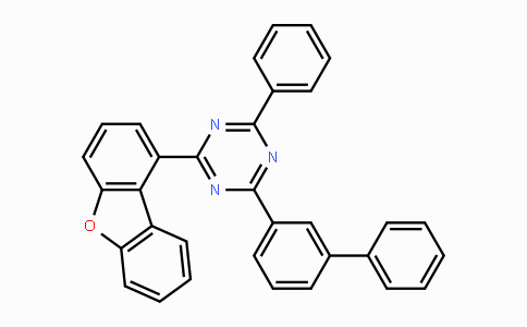 2-([1,1'-biphenyl]-3-yl)-4-(dibenzo[b,d]furan-1-yl)-6-phenyl-1,3,5-triazine