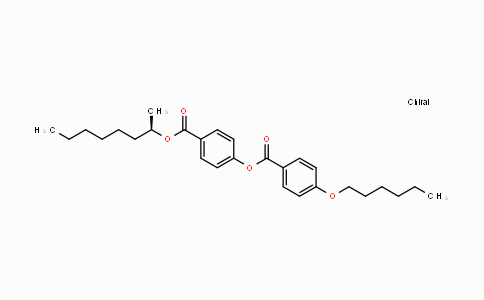 CAS No. 133676-09-2, 4-(hexyloxy)benzoic acid 4-[[[(1R)-1-methylheptyl]oxy]carbonyl]phenyl ester