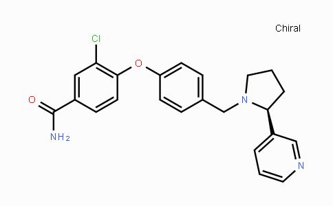 CAS No. 1346133-08-1, 3-chloro-4-[4-[ [ (2S)-2-(3-pyridyl)pyrrolidin-1-yl]methyl]phenoxy]benzamide