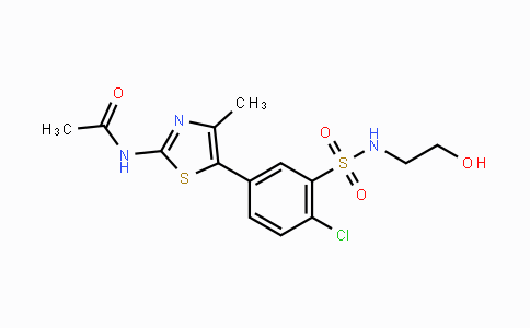 MC455233 | 593960-11-3 | N-[5-[4-氯-3-[[(2-羟基乙基)氨基]磺酰基]苯基]-4-甲基-2-噻唑基]乙酰胺