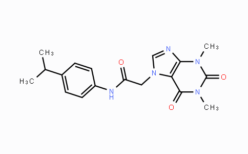 349085-38-7 | 2-(1,3-二甲基-2,6-二氧代-2,3-二氢-1H-嘌呤-7(6H)-基)-N-(4-异丙基苯基)乙酰胺