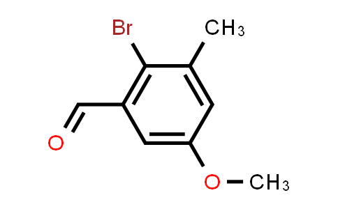 CAS No. 1308649-72-0, 2-Bromo-5-methoxy-3-methylbenzaldehyde
