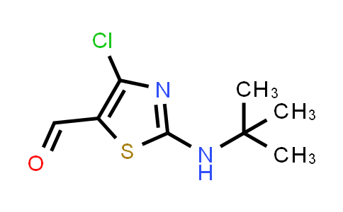CAS No. 199851-22-4, 4-Chloro-2-(tert-butylamino)-5-thiazolecarboxaldehyde