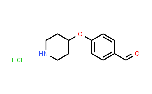 CAS No. 1185015-23-9, 4-(Piperidin-4-yloxy)benzaldehyde hydrochloride
