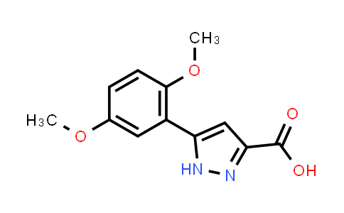 CAS No. 882238-14-4, 5-(2,5-Dimethoxyphenyl)-1H-pyrazole-3-carboxylic acid