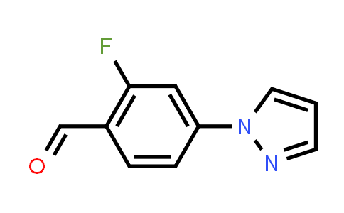 CAS No. 433920-90-2, 2-Fluoro-4-pyrazol-1-yl-benzaldehyde