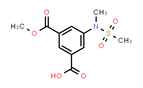 CAS No. 695215-94-2, 3-(methoxycarbonyl)-5-(N-methylmethylsulfonamido) benzoic acid