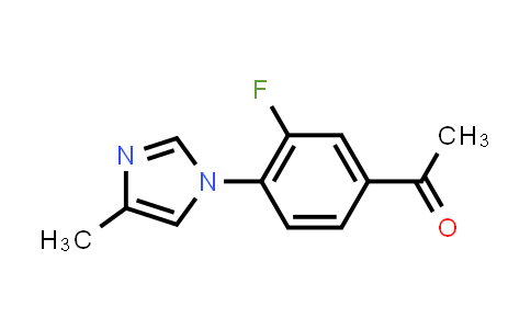 CAS No. 1056050-42-0, 1-[3-Fluoro-4-(4-methylimidazol-1-yl)phenyl]ethanone