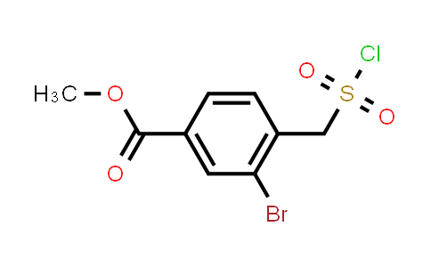 CAS No. 1061617-77-3, 3-Bromo-4-chlorosulfonylmethylbenzoic acid methyl ester