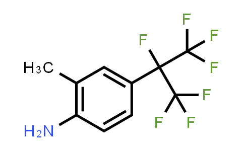 CAS No. 238098-26-5, 2-methyl-4-(1,1,1,2,3,3,3-heptafluoro-2-propyl)aniline