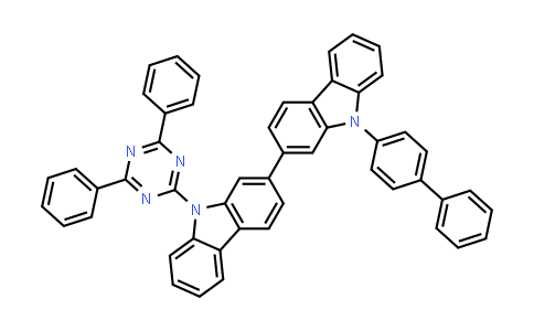 CAS No. 1643475-39-1, 9-[1,1′-Biphenyl]-4-yl-9′-(4,6-diphenyl- 1,3,5-triazin-2-yl)-2,2′-bi-9H-carbazole