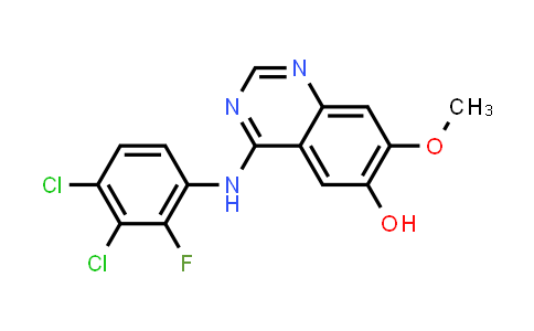 CAS No. 1429757-65-2, 4-((3,4-Dichloro-2-fluorophenyl) amino)-7-methoxyquinazolin-6-ol