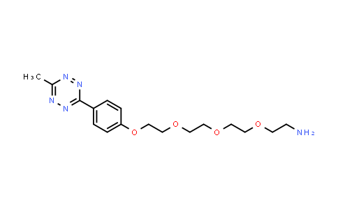 CAS No. 1802908-05-9, Methyltetrazine-PEG4-amine HCl salt