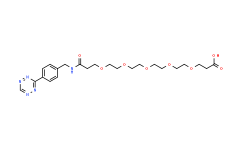 CAS No. 1682653-79-7, Me-Tetrazine-PEG4-amine HCl salt