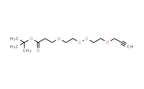 CAS No. 1807518-78-0, Propargyl-PEG1-SS-PEG1-t-butyl ester
