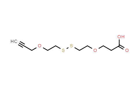 CAS No. 1807503-85-0, Propargyl-PEG1-SS-PEG1-acid