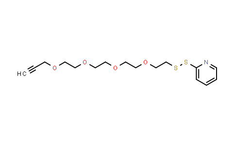 CAS No. 2170240-99-8, (2-pyridyldithio)-PEG4-propargyl