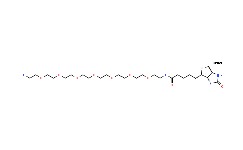 CAS No. 1334172-76-7, Biotin-PEG7-amine