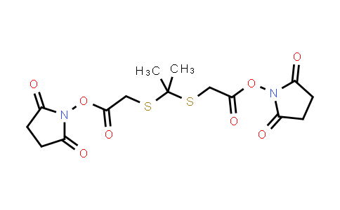 CAS No. 125503-35-7, 2,​5-​Pyrrolidinedione, 1,​1'-​[(1-​methylethylidene)​bis[thio(1-​oxo-​2,​1-​ethanediyl)​oxy]​]​bis-