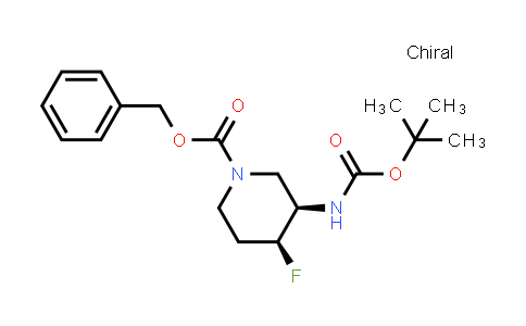 CAS No. 2048229-99-6, tert-butyl (3R,4S)-1-((benzyloxy)carbonyl)-4-fluoropiperidin-3-ylcarbamate