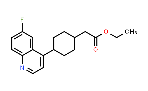 CAS No. 1923836-87-6, ethyl 2-(4-(6-fluoroquinolin-4-yl)cyclohexyl)acetate