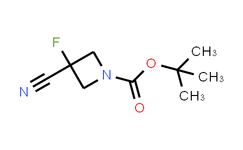 CAS No. 1788041-57-5, tert-butyl 3-cyano-3-fluoroazetidine-1-carboxylate